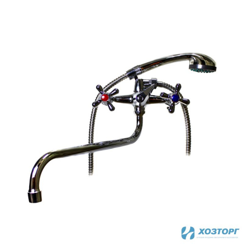 Смеситель  д/ванны Kranar KВ 1306-30S, 1/2 керамика, хром, излив 300 мм, лейка 1 режим (1/10)