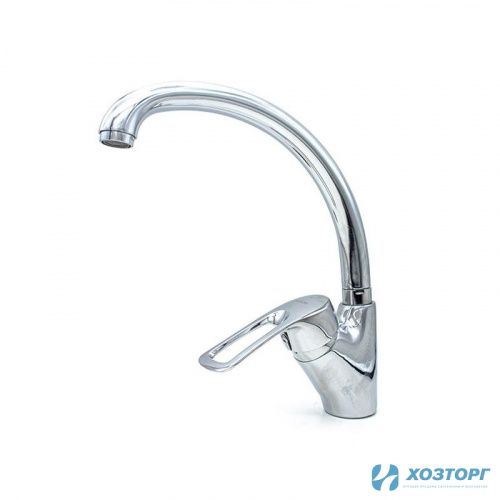 Смеситель  д/кухни DORON DС 2421-N, шаровый, хром, излив высокий, п/г (2/20)