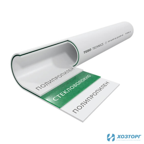 Труба PN25/40 х 6,7 SDR6 (стекловолокно) ТВ белая 030010405 (4/20)